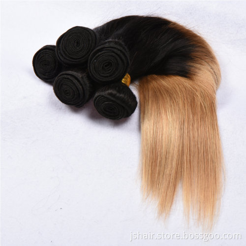 Wholesale Price human hair extension Remy Brazilian Hair Weave Ombre Color